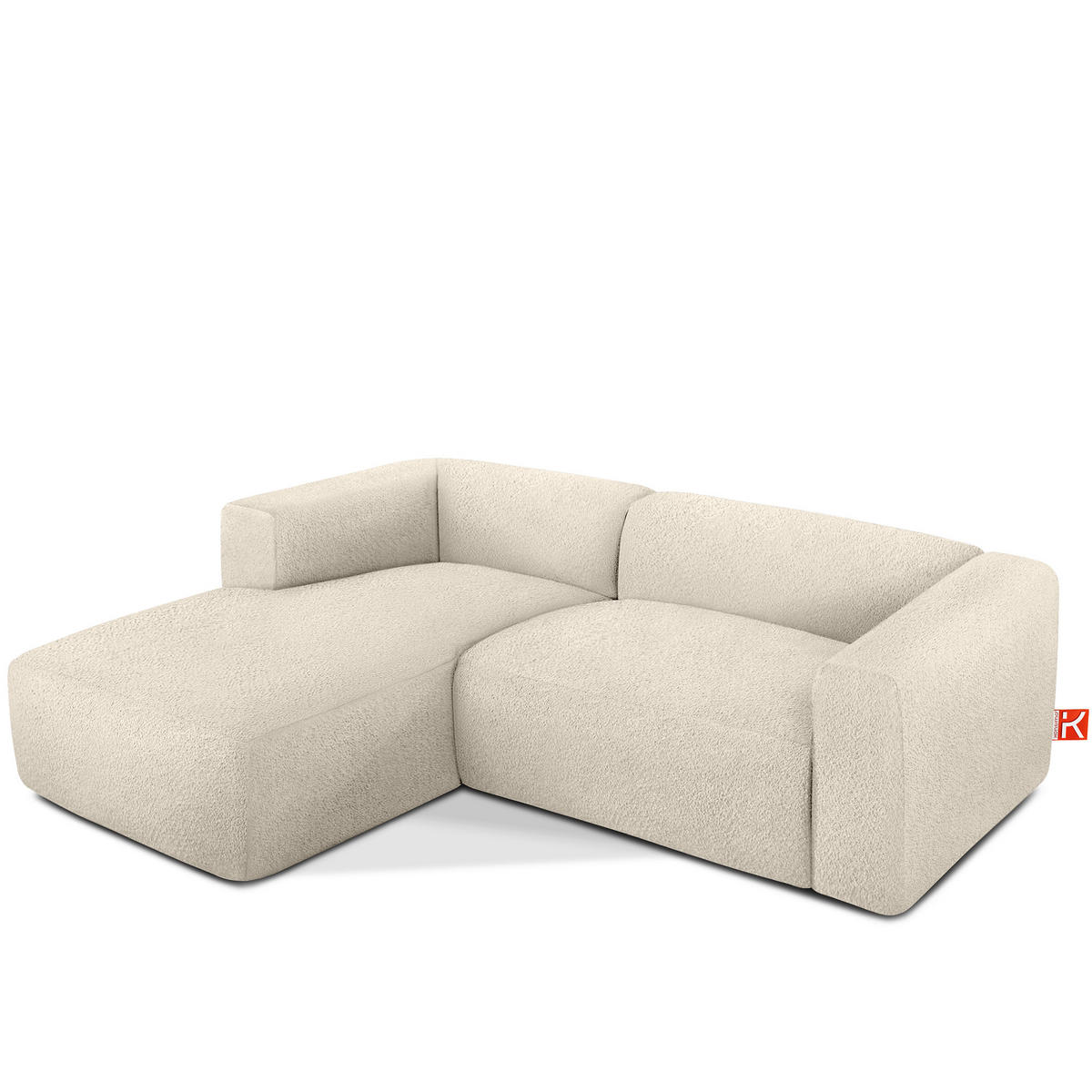 ECKSOFA LINKS BUFFO, Hellbeige - Beige, Holz/Holzwerkstoff (225/176cm) - KONSIMO®