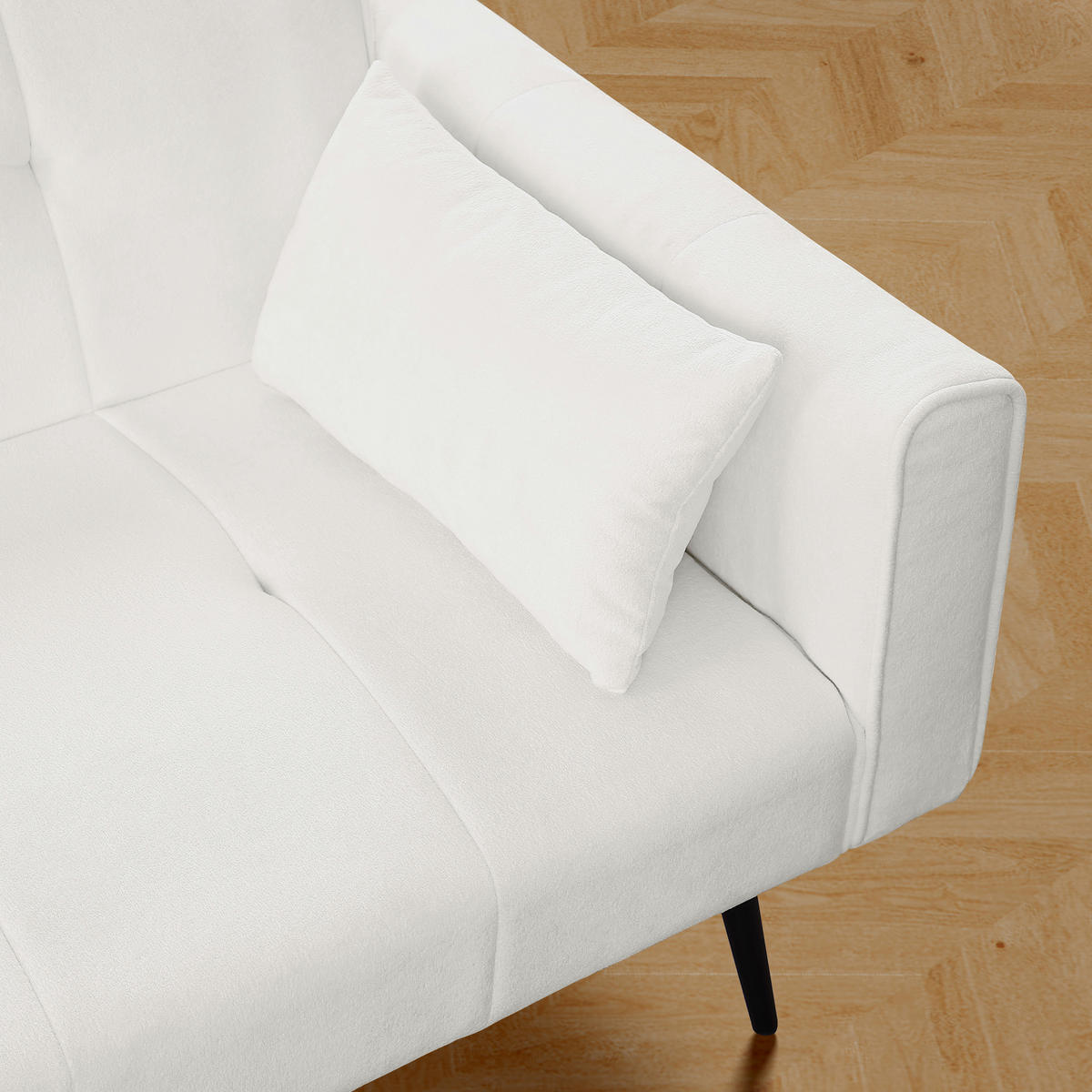 2-SITZER SCHLAFSOFA Cord Beige mit Schlaffunktion - Beige, Holzwerkstoff/Textil (175/71/71cm) - WISHDOR