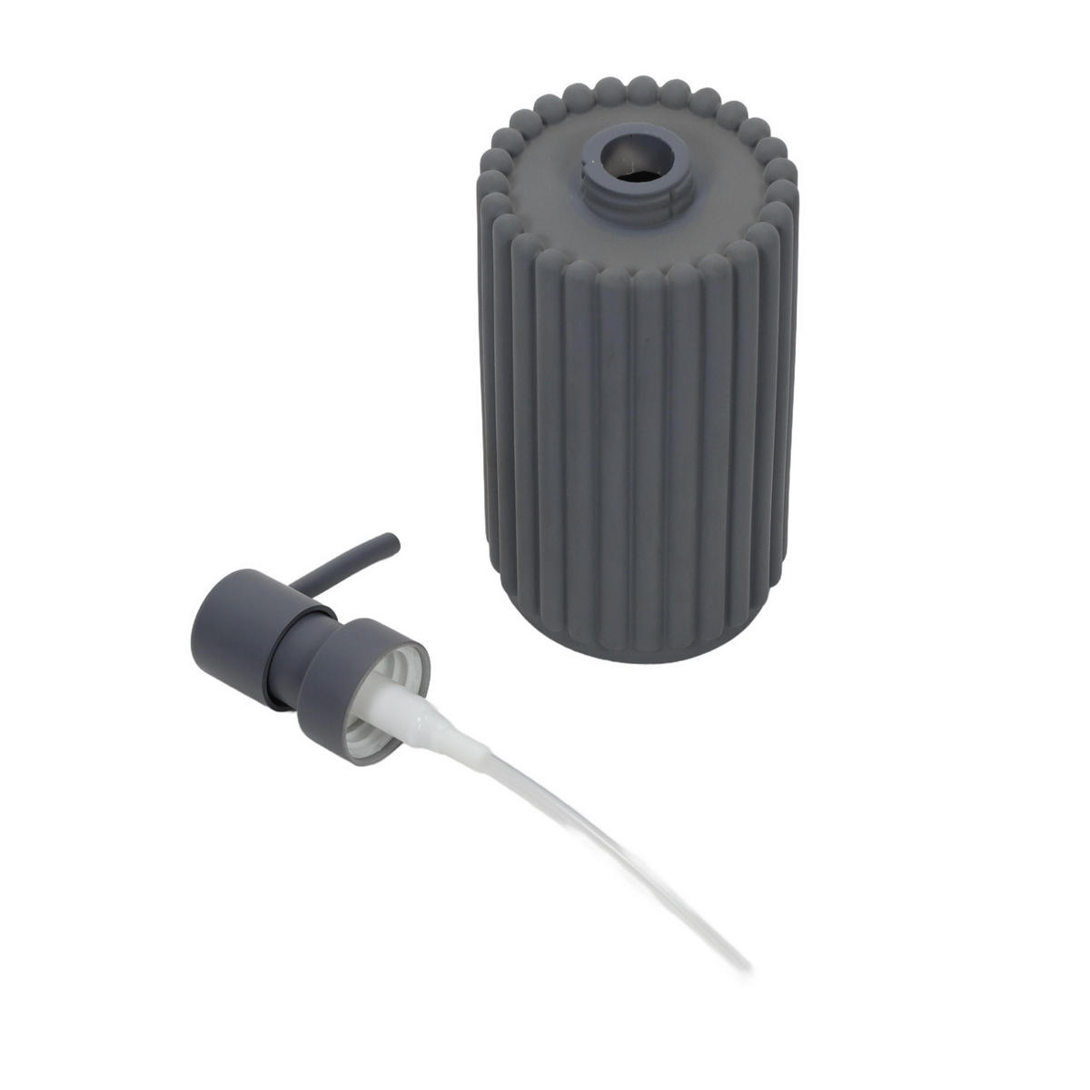 SEIFENSPENDER Bonbon 350 ml 7,3/7,3/18,5 cm - Grau, Kunststoff (7.3/18.5/7.3cm) - 5five Simply Smart