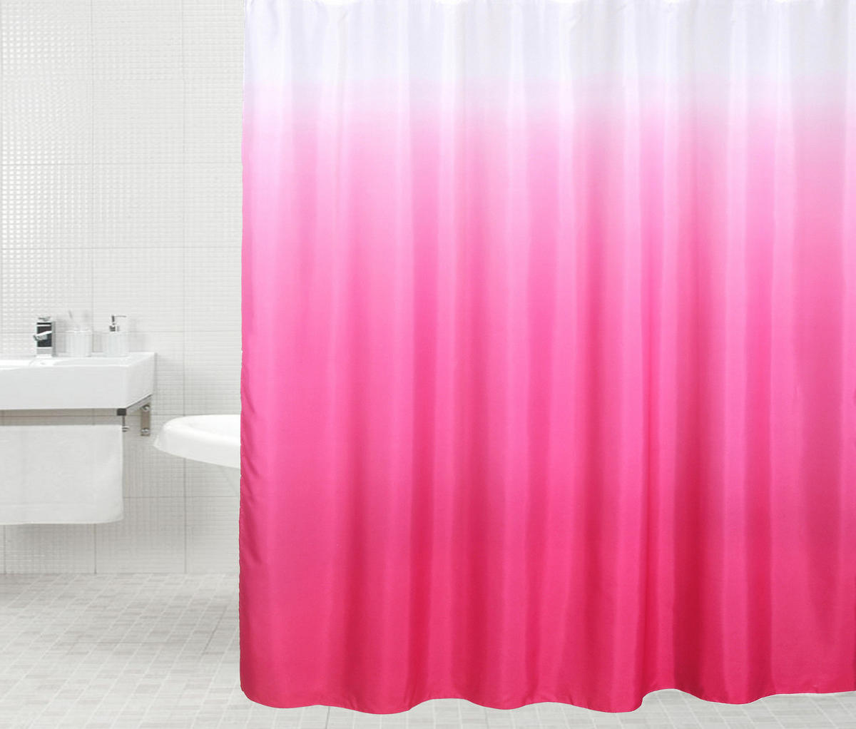 DUSCHVORHANG Magic Pink 180 x 200 cm - Pink, Textil (180/200cm) - Sanilo