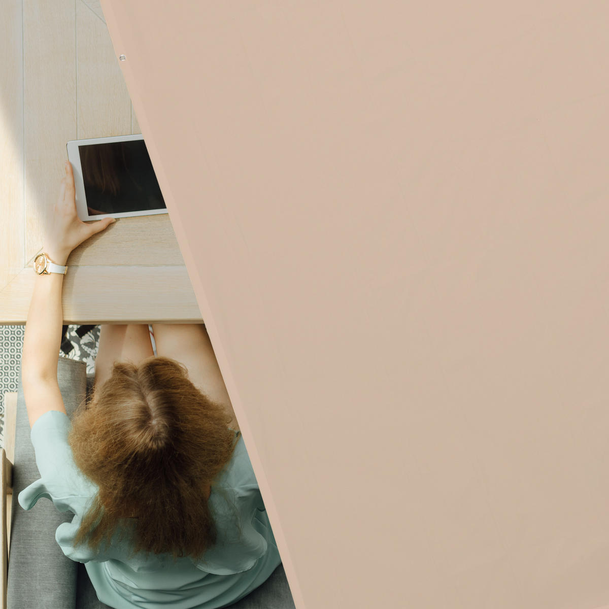 SJENILO - bež, tekstil/metal (250/250cm) - Relaxdays