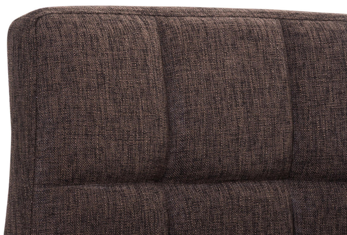 BARHOCKER 2er Set Stoff Braun - Chromfarben/Braun, Textil/Metall (46/94/47cm) - CLP