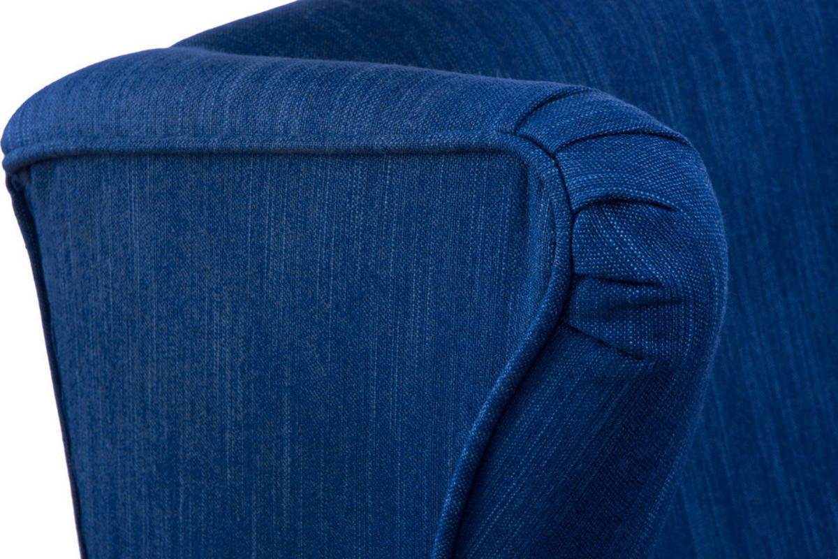 OHRENSESSEL STRALIS inklusive dekorativem Kissen, Marineblau - Blau/Dunkelblau, Textil (82/108/80cm) - KONSIMO®