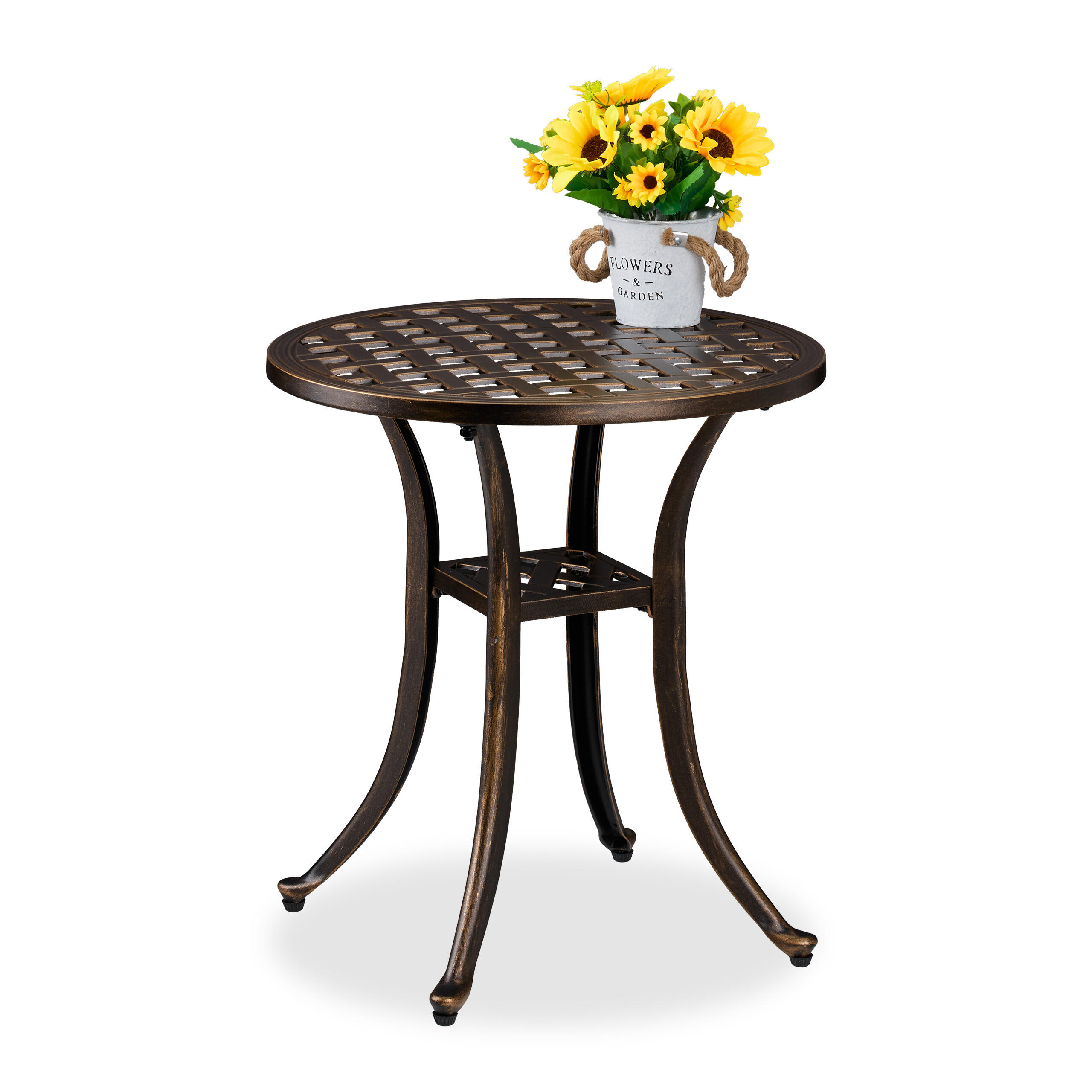GARTENTISCH - Multicolor, Kunststoff/Metall (49/49/53cm) - Relaxdays