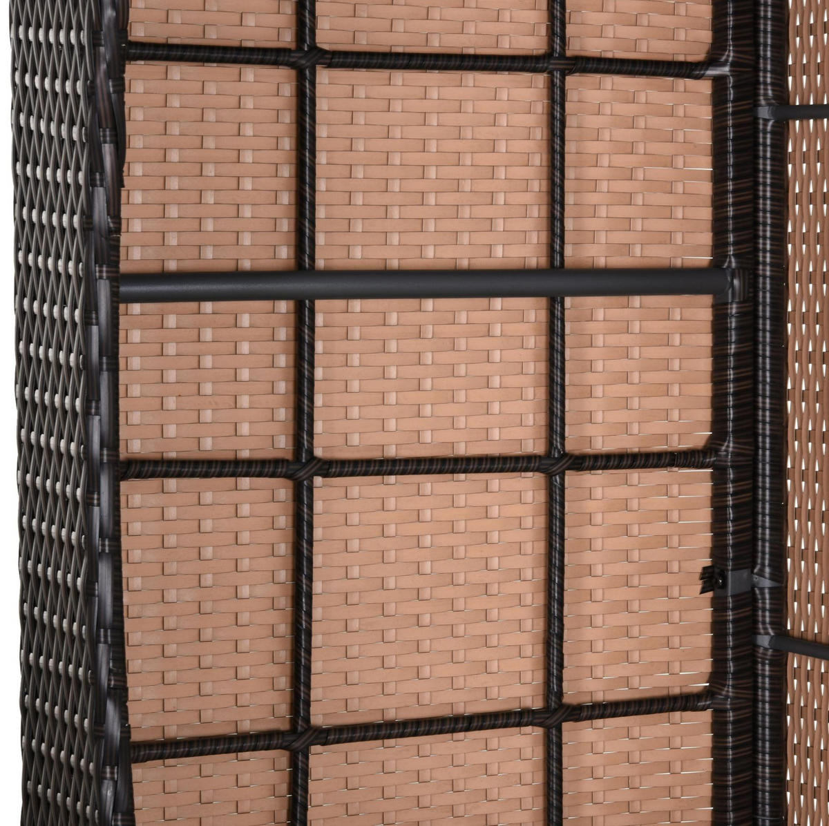 SONNENLIEGEN-SET aus Metall in Braun mit Beistelltisch & verstellbaren Lehnen - Braun, Metall (73/30/200cm) - Modfu