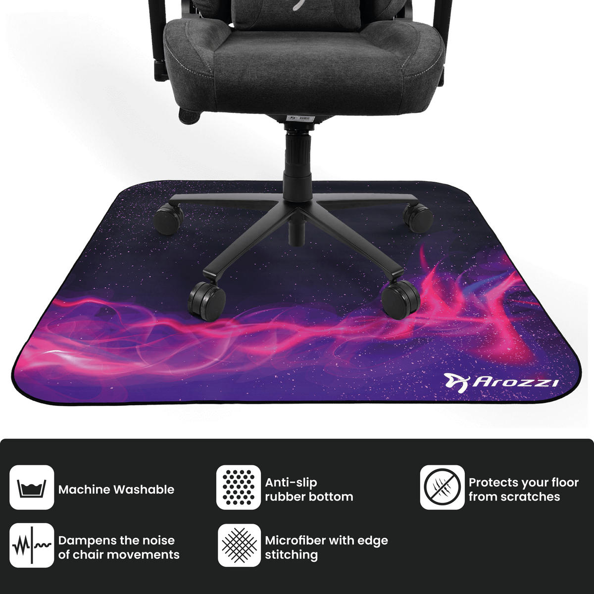 BODENSCHUTZMATTEN Zona Quadrat 116 cm Galaxy - Lila, Textil (116/116cm) - Arozzi
