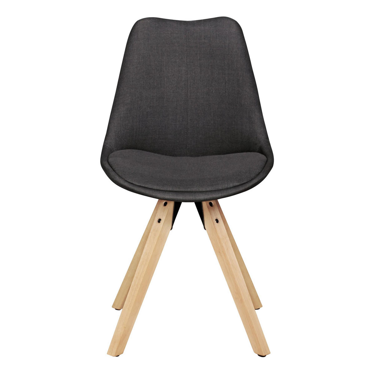 ESSZIMMERSTUHL 2er Set Stoffbezug mit Holzgestell Skandinavisch gepolstert, Anthrazit 49x52x87 cm - Anthrazit/Beige, Holz/Textil (49/87/52cm) - KADIMA DESIGN