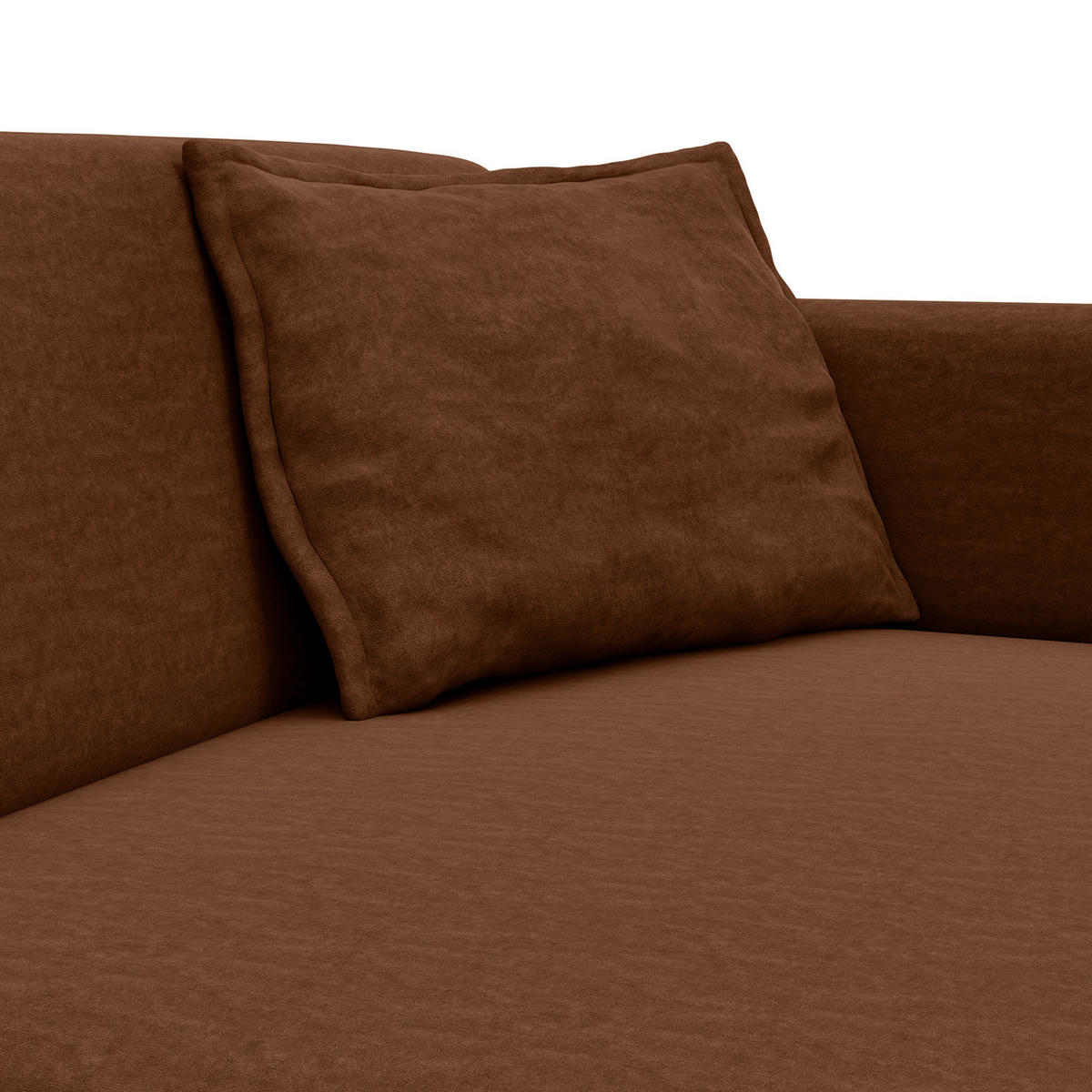 ECKSOFA mit Longchair - Schwarz/Braun, Kunststoff/Textil (290/183cm) - home24