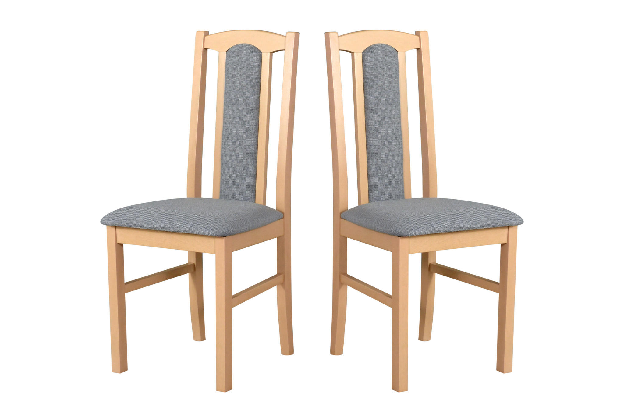 ESSZIMMERSTUHL - Set 2x Bos 7 sonoma, hygge 91 - Grau/Sonoma Eiche, Holz (43/96/40cm) - Leaf Design