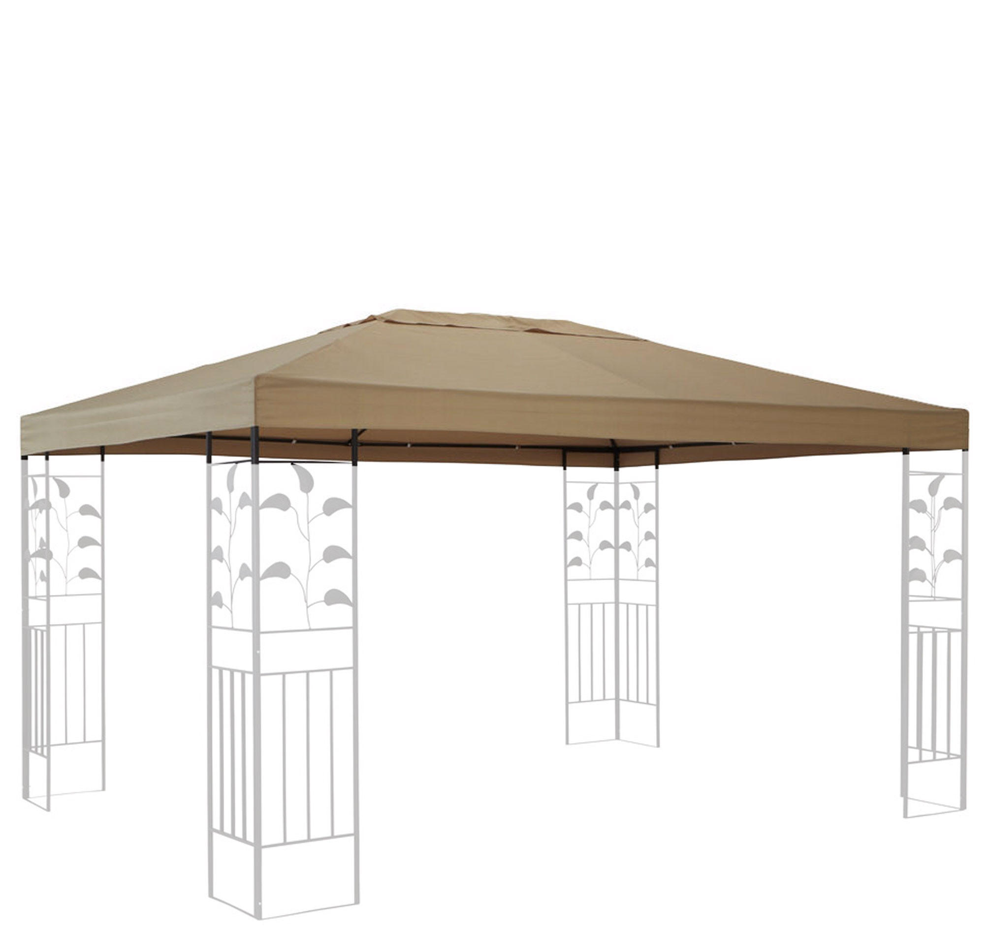 ERSATZDACH Rank-Pavillon mit Volant 3x4m Beige - Beige, Textil (300/50/400cm) - QUICK STAR
