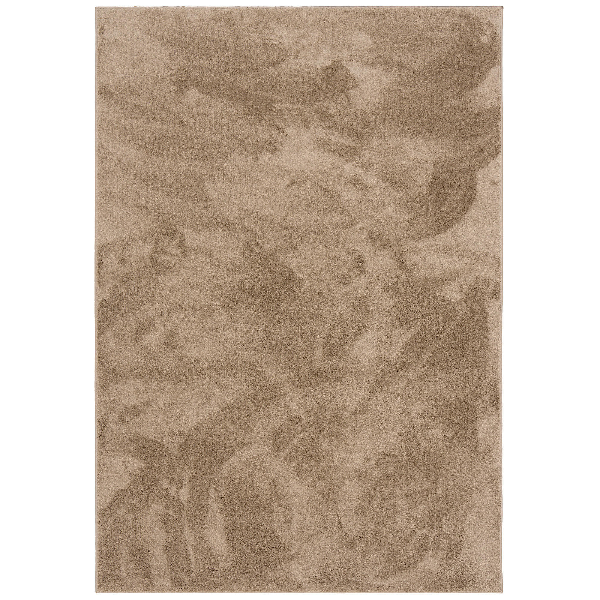 Snapstyle Hochflorteppich Taupe 160x160 cm