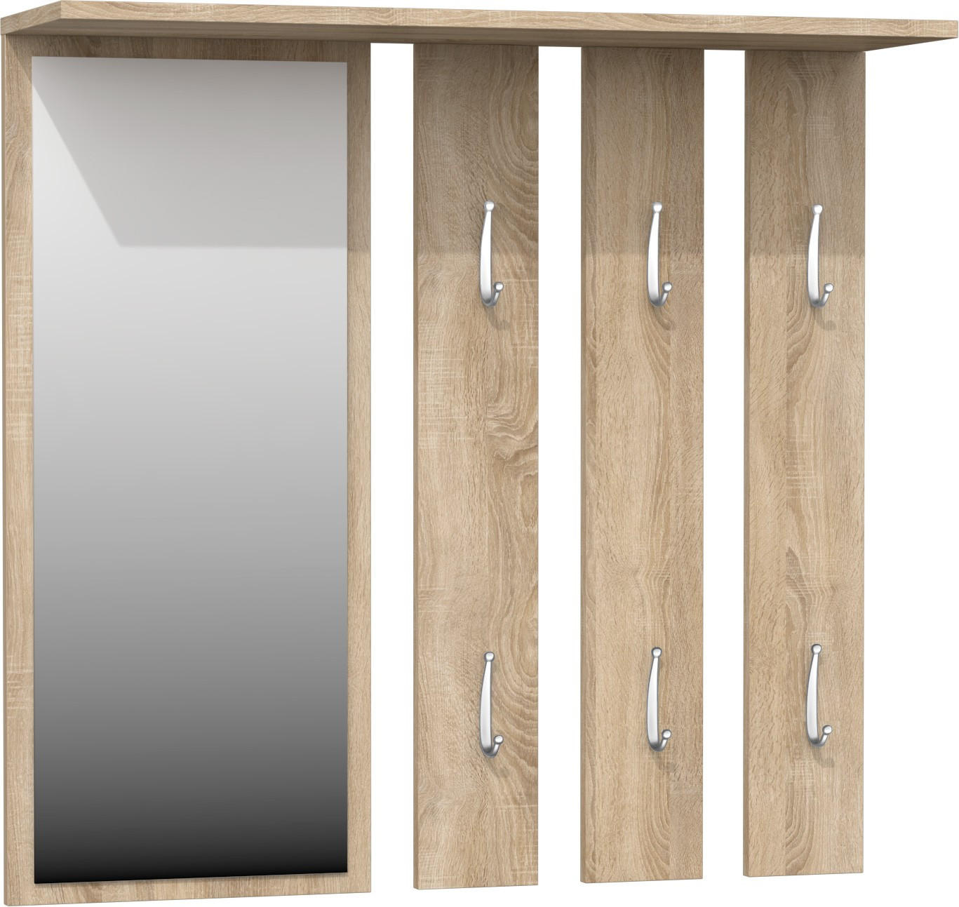 GARDEROBENPANEEL OPAL SPIEGEL EICHE SONOMA - Sonoma Eiche, Holzwerkstoff (85/82/15cm) - CDF