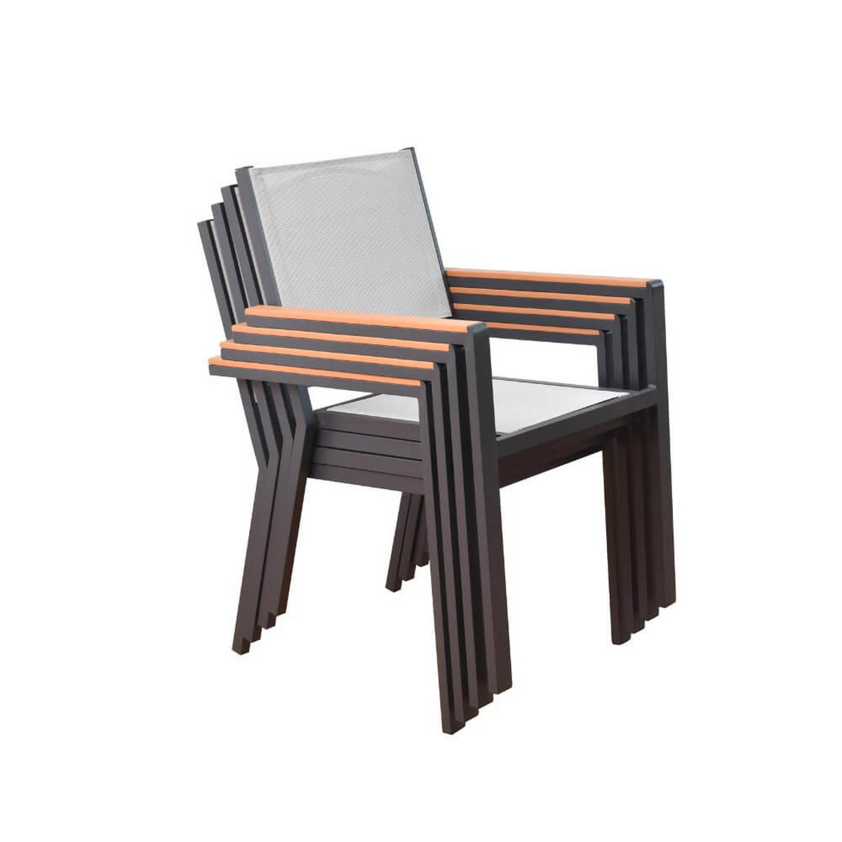 GARTENSTUHL SEDIA - Anthrazit, Kunststoff/Metall (56/85/63cm) - Home Deluxe