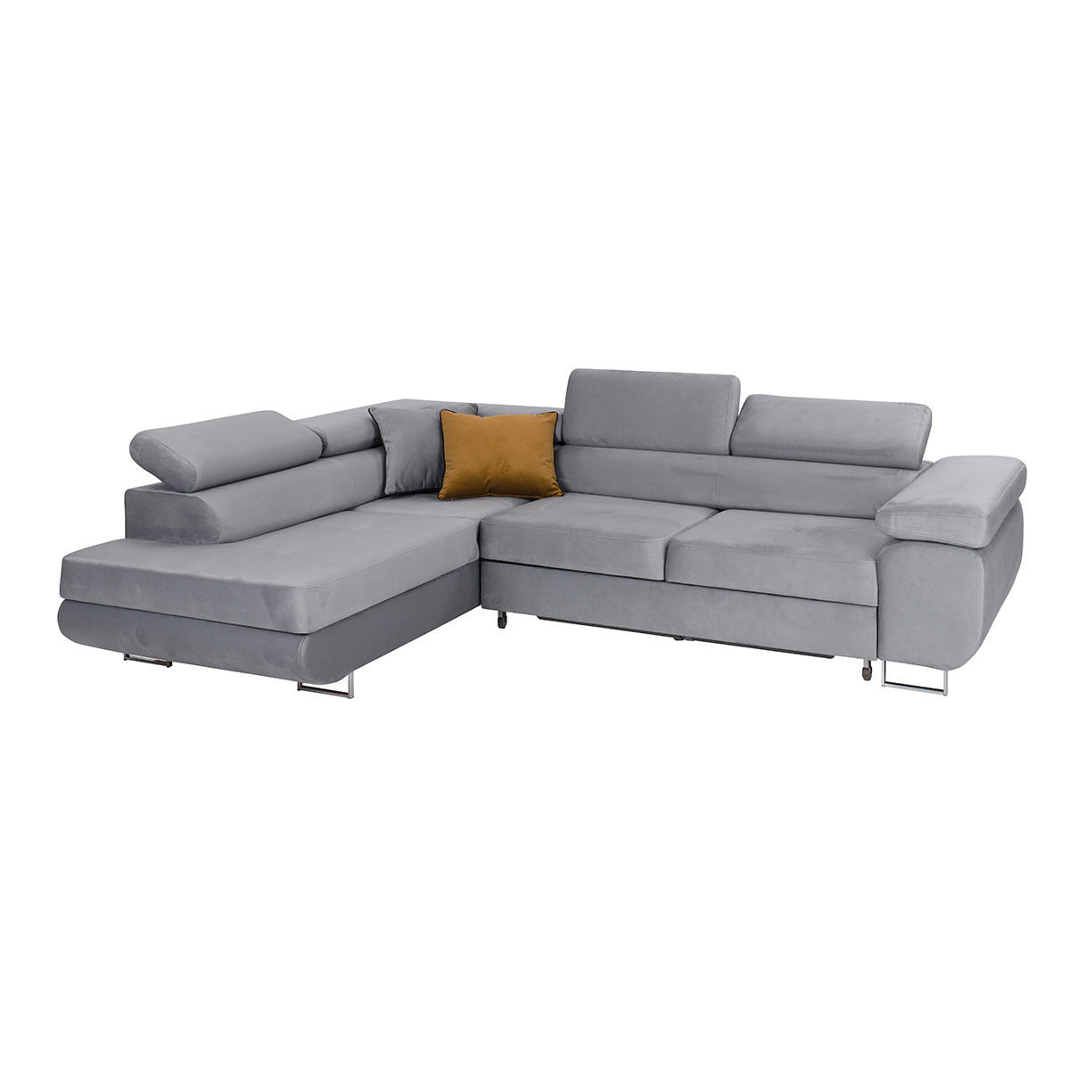 ECKSOFA Wilson 4 Sitzplätze Grau - Grau, Holzwerkstoff (271/201cm) - Petits-meubles