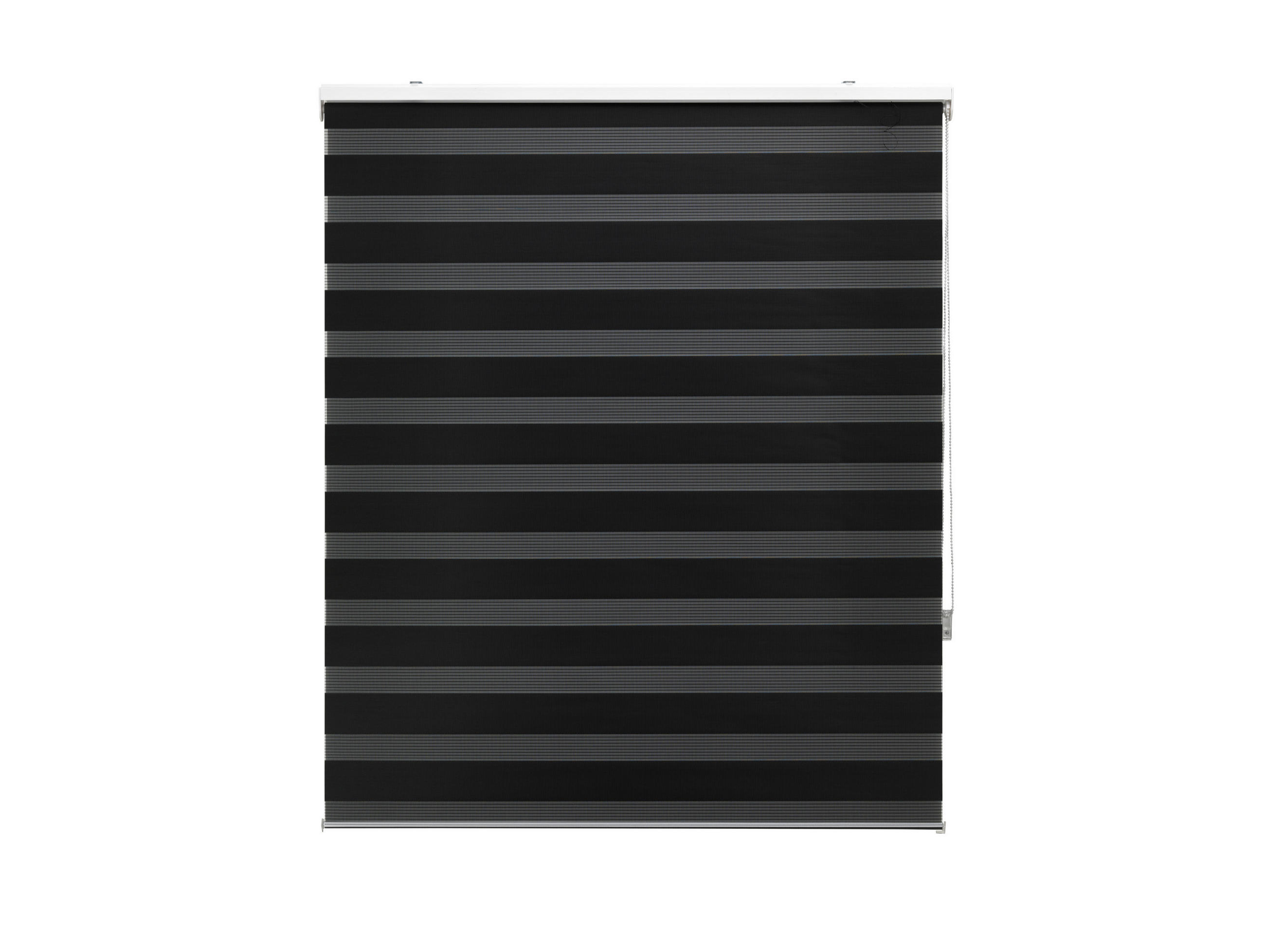 ROLLO Polyester Transluzent Schwarz 180x250 - Schwarz, Textil (180/250/1cm) - Purline