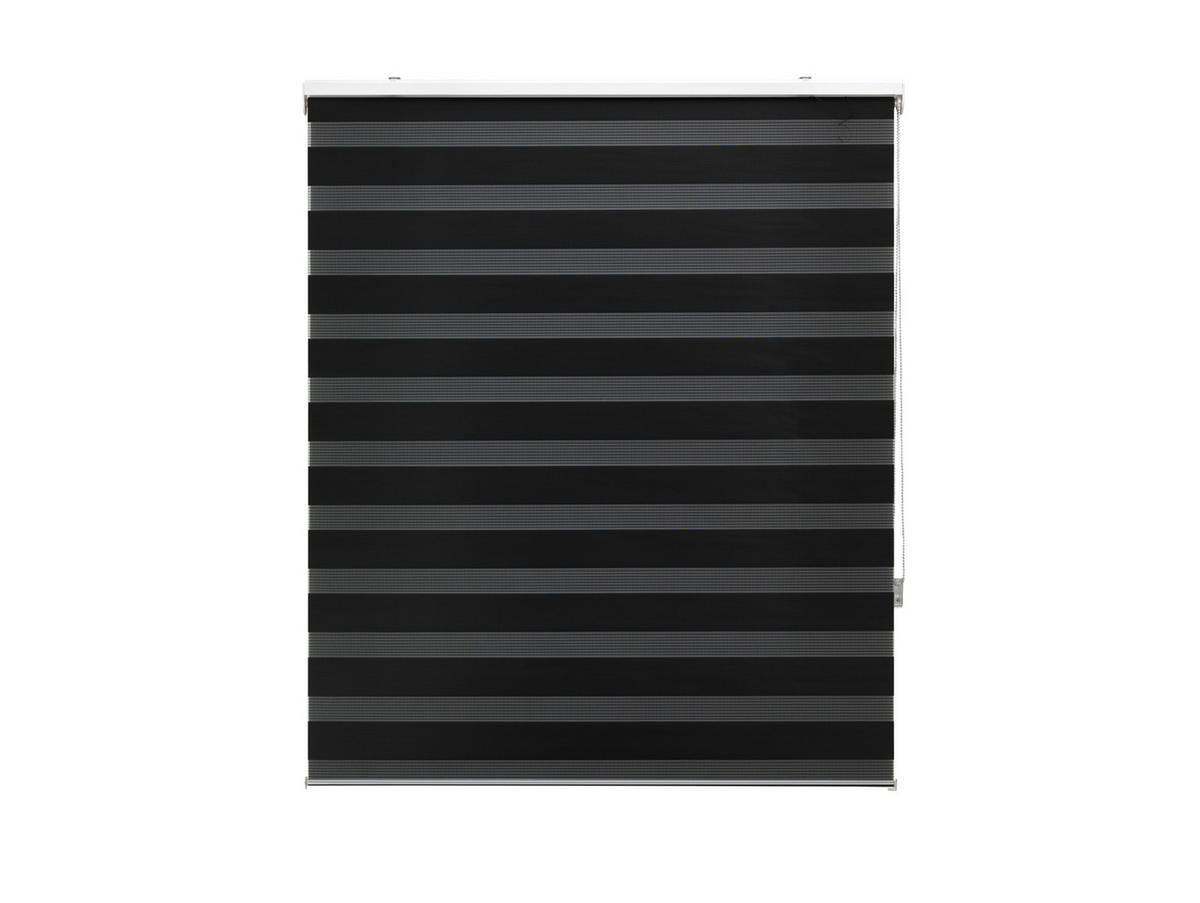 ROLLO Polyester Transluzent Schwarz 100x250 - Schwarz, Textil (100/250/1cm) - Purline