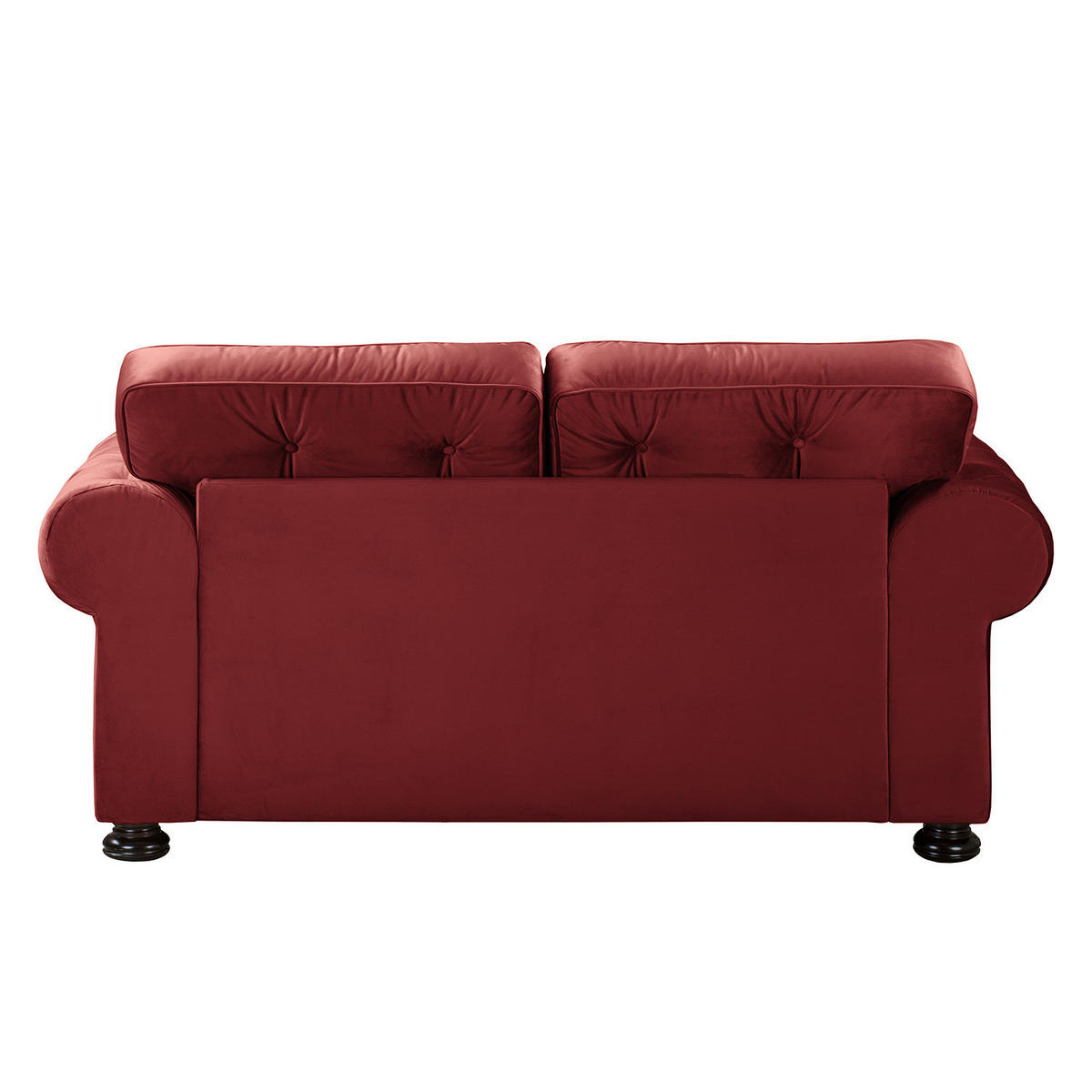 2-SITZER SOFA - Samt - Rot, Textil (190/93/100cm) - home24