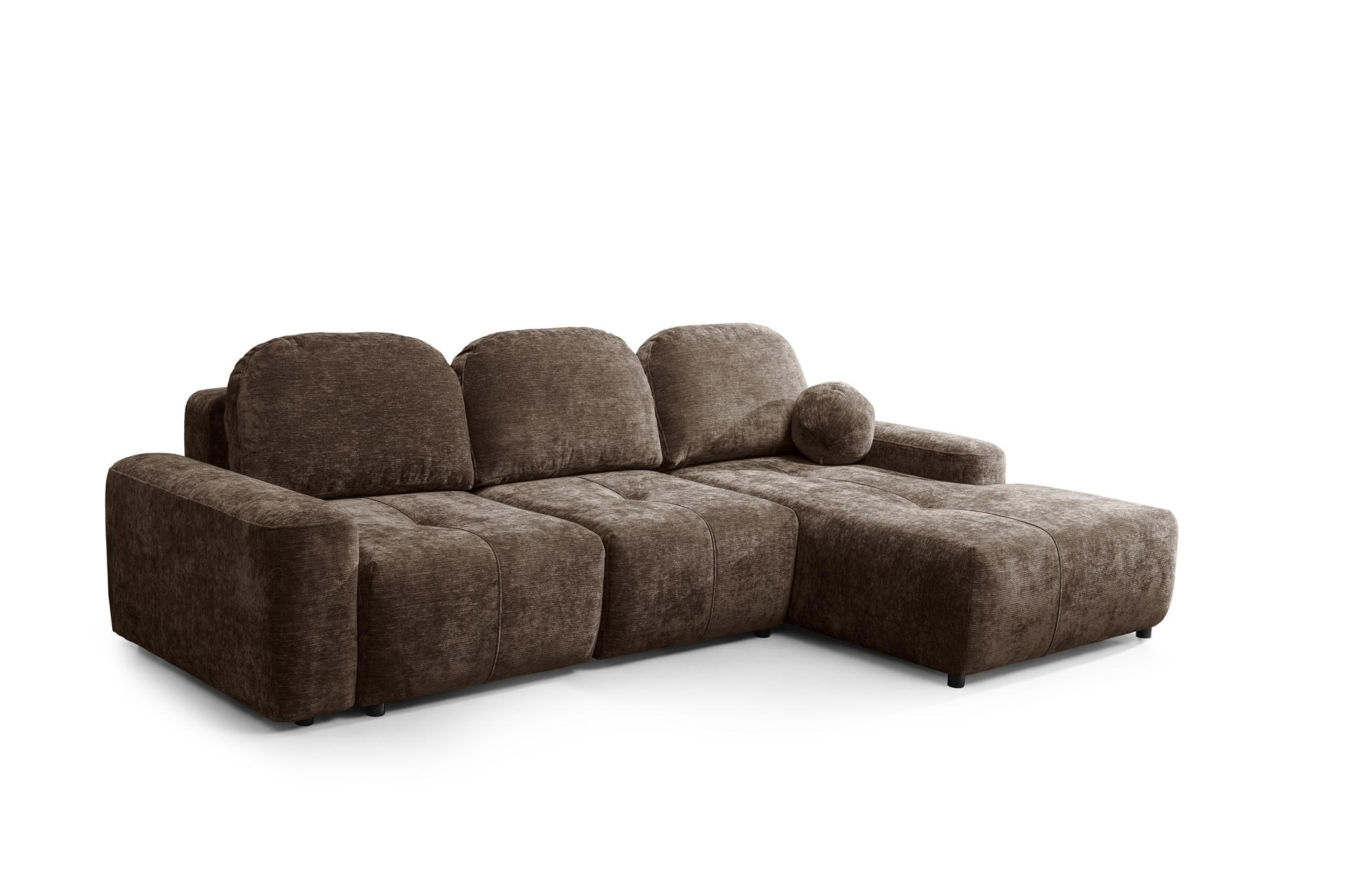 ECKSOFA Argos In Vibe - Braun, Holzwerkstoff/Textil (267/170cm) - Fun Möbel