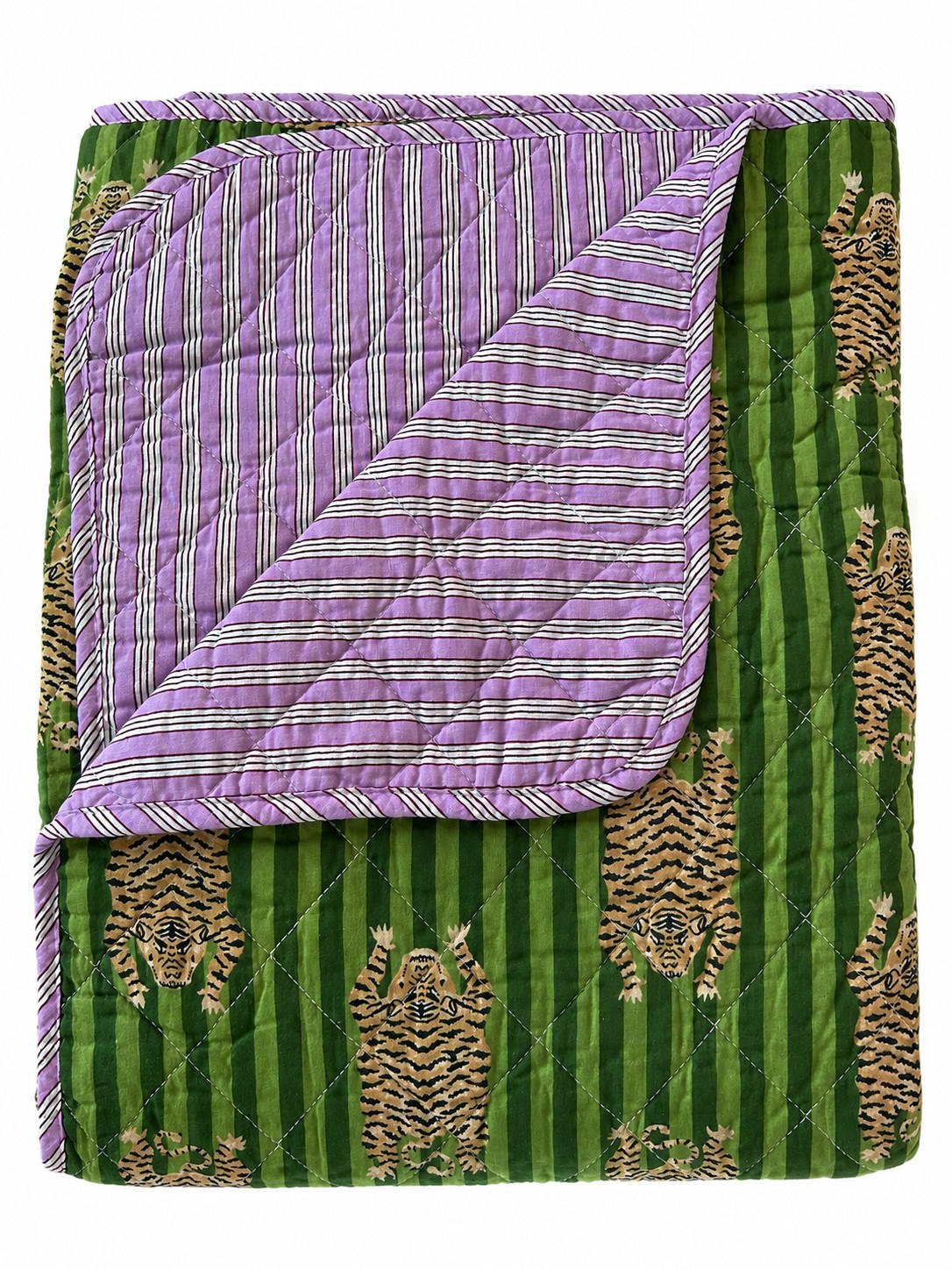 WOHNDECKE Baumwolle 140x180 cm Quilt-Optik – Gesteppt, Weich & Modern - Multicolor, Naturmaterialien (140/180cm) - AU Maison