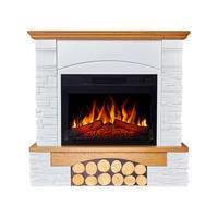 ELEKTROKAMIN Roxwell AF23S – Eiche, freistehend, MDF-Verkleidung, realistischer Flammeneffekt, LED-Beleuchtung, Heizfunktion - Weiß, Glas/Holzwerkstoff (96/95/29cm) - ArtiFlame
