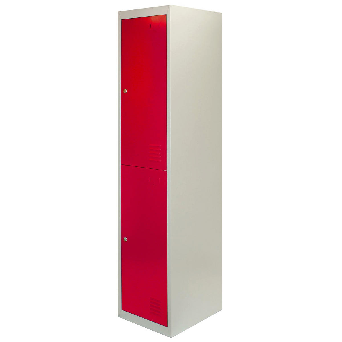 STAHLSPIND 2 Türen, Flachverpackt, Rot - Rot, Metall (38/180/45cm)