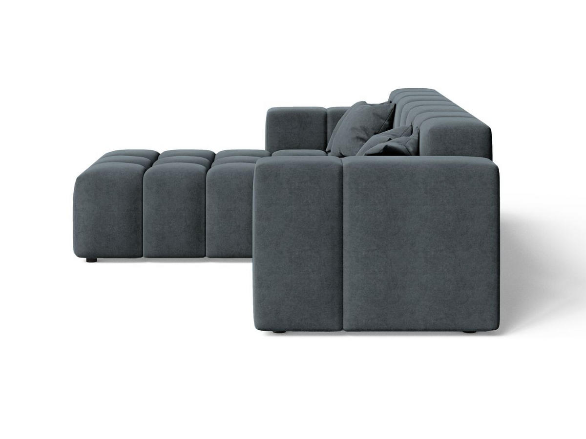 ECKSOFA Loppo Dunkelgrau Links - Dunkelgrau, Holz/Textil (265/180cm) - Graingold