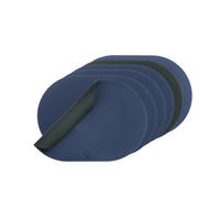 TISCHSET - 6er-Set - Recyceltes Leder in Nachtblau und Anthrazitgrau - Blau, Textil (30/44.5cm) - Björn