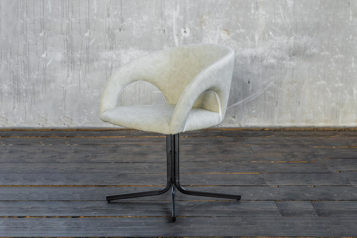 DREHSTUHL WICOS Beige Kunstleder - Beige, Leder (50/80/59cm) - KAWOLA