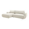 ECKSOFA mit Schlaffunktion - Ecke links - melierter Stoff - Beige - MONELIA - Beige, Textil (270/167cm) - Vente-Unique