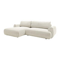 ECKSOFA mit Schlaffunktion - Ecke links - melierter Stoff - Beige - MONELIA - Beige, Textil (270/167cm) - Vente-Unique