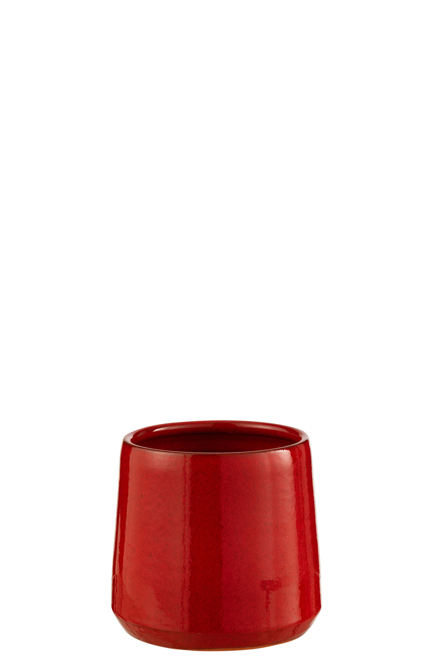 BLUMENTOPF RUND - Töpferei - Rot - S - Ø 18 cm - Rot, Keramik (18/17cm) - J-Line
