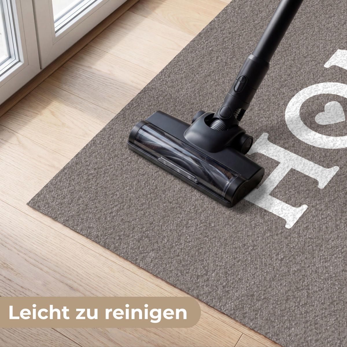 ROHOŽKA Home - Text - Taupe 120x80 cm - šedohnědá, textil/umělá hmota (120/0.4cm) - MuchoWow