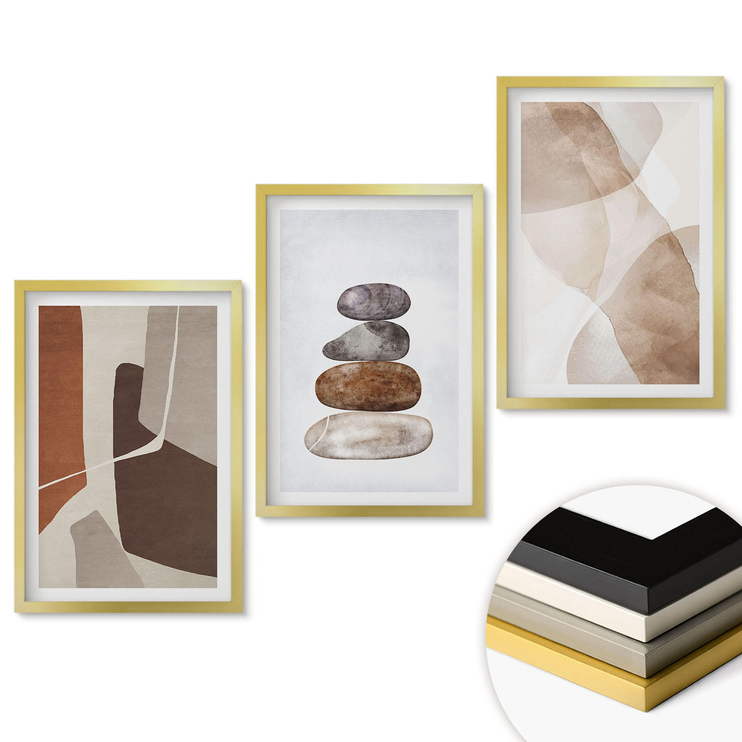ArtPrintCave Wandbilder Gold 40x60 cm