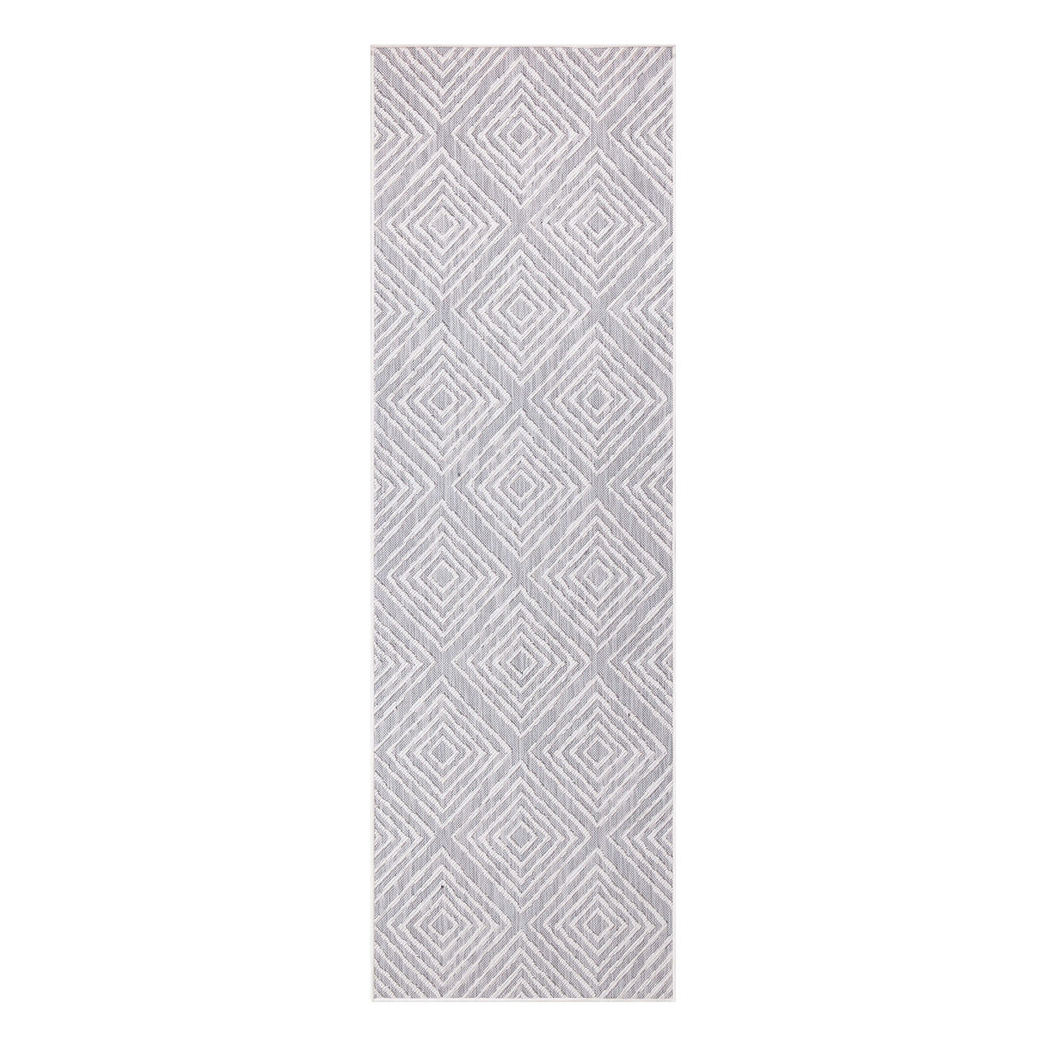 OUTDOOR-TEPPICH Sun 464 Grau 80x250 cm - Grau, Textil (80/250cm) - carpet city