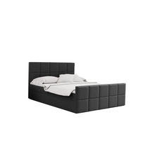 BOXBETT mit Bettkasten und Matratze Topper HANA Stoff Matt Velvet Dunkelgrau 120x200 cm H2-Pocket - Dunkelgrau, Holz/Textil (120/200cm) - Kaiser Möbel