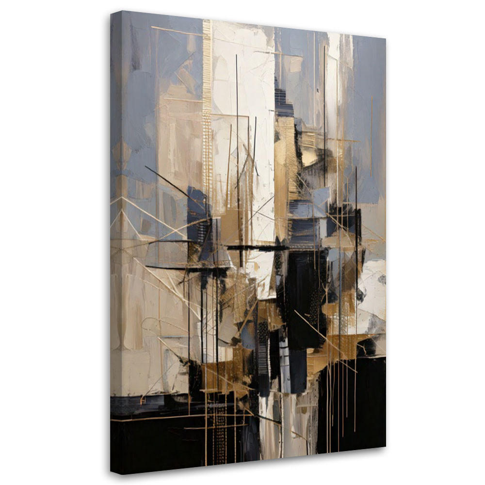 LEINWANDBILD Abstraktion 80x120cm - Beige, Textil (80/120cm) - Feeby