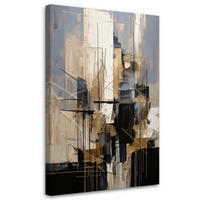 LEINWANDBILD Abstraktion 80x120cm - Beige, Textil (80/120cm) - Feeby