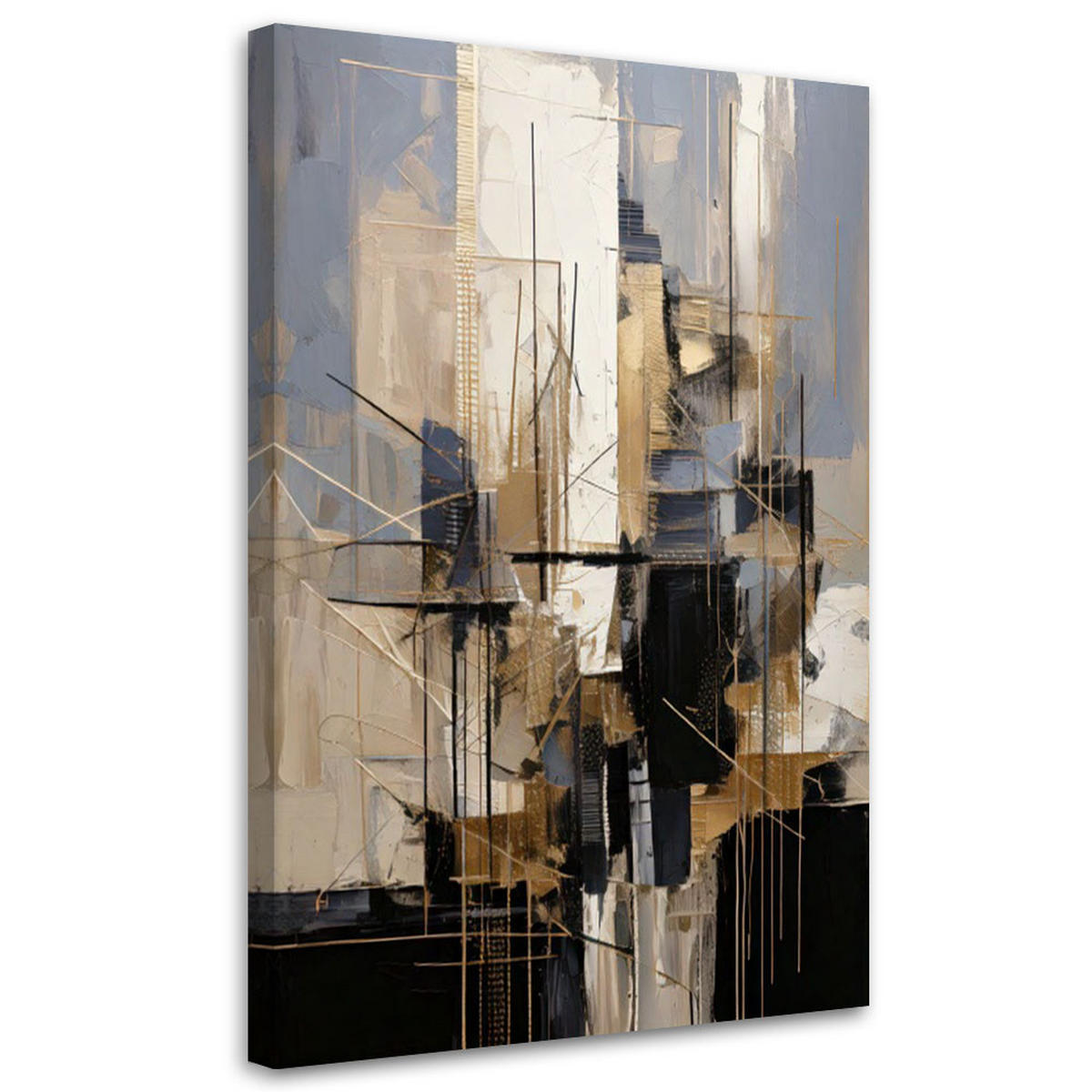 LEINWANDBILD Abstraktion 80x120cm - Beige, Textil (80/120cm) - Feeby