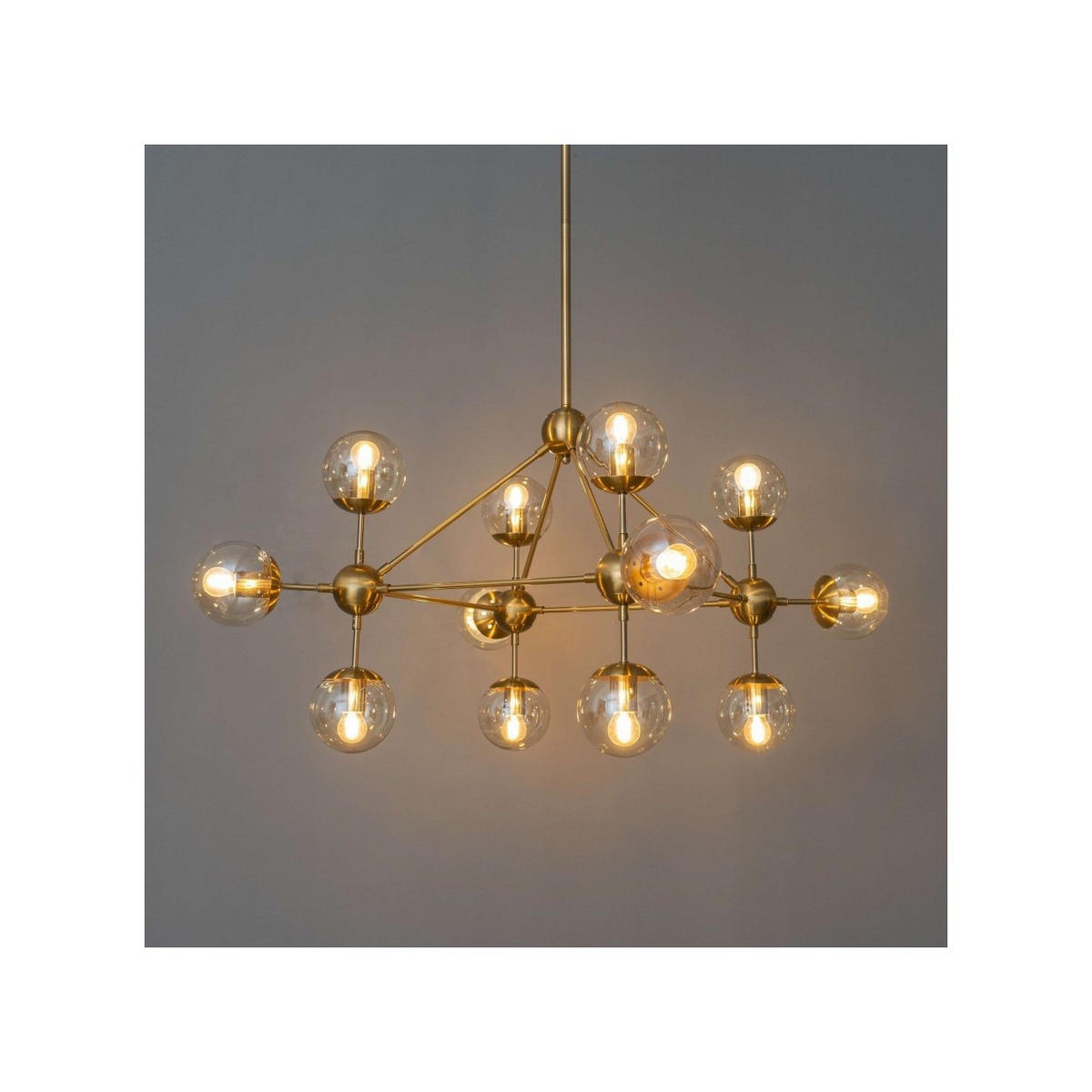 HÄNGELEUCHTE Carolyn, Gold / Messing, 105cm - Goldfarben, Glas (105/105/85cm) - KOSILUM