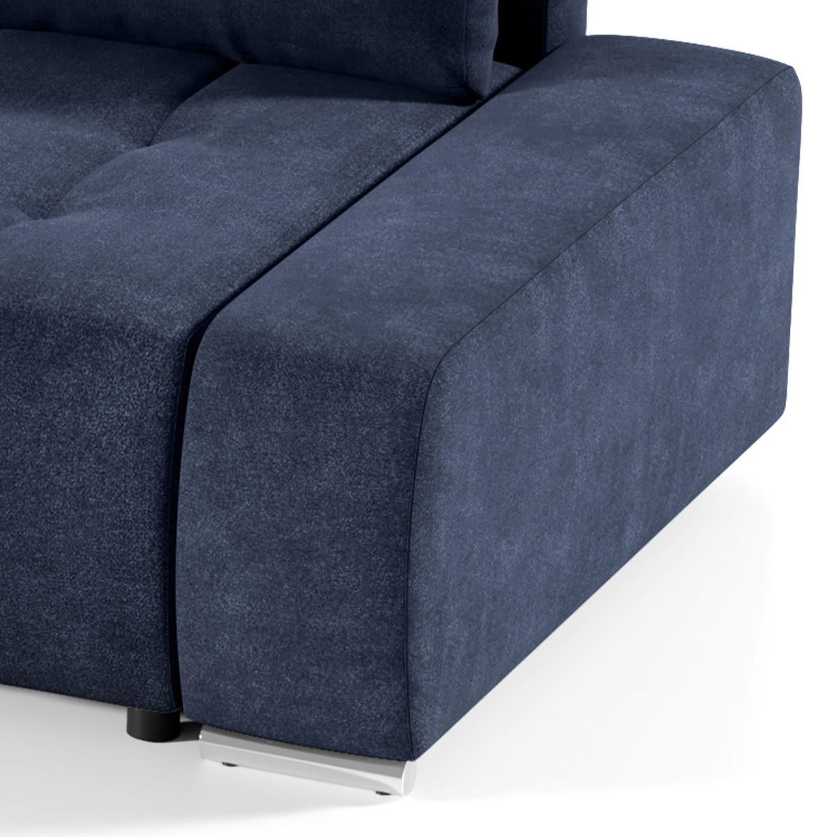 ECKSOFA Jonas 4 Sitzplätze Blau - Blau, Holzwerkstoff (265/185cm) - Petits-meubles