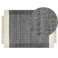 KURZFLOR-TEPPICH Atlanti 200/140 cm - Schwarz, Textil (140/200cm) - Beliani