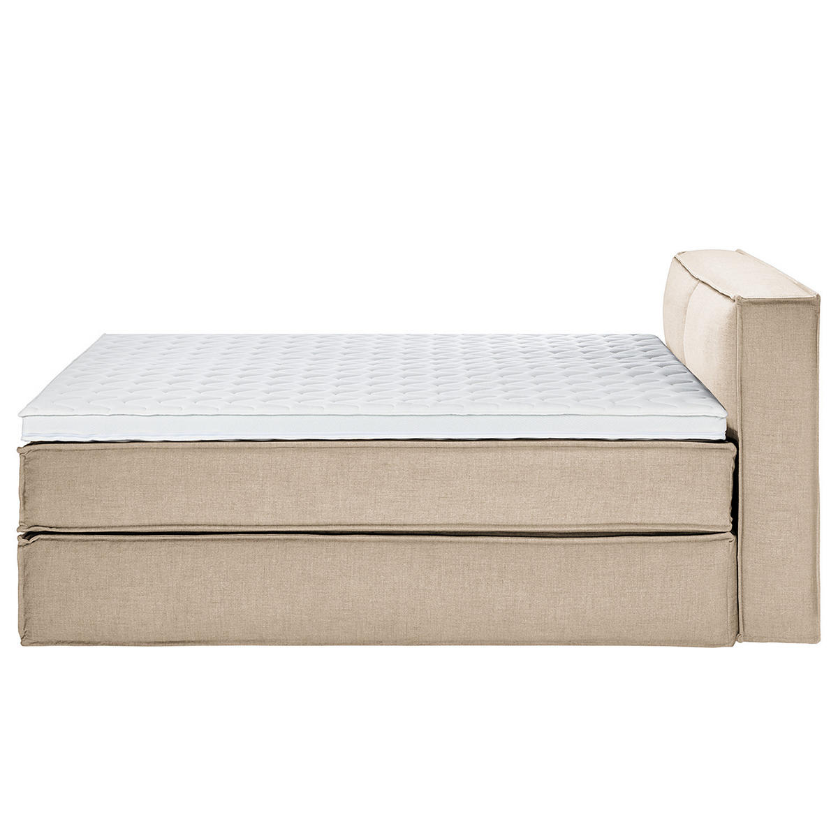 BOXSPRINGBETT mit Kopfteil - Premium - Beige, Textil (180/220cm) - home24