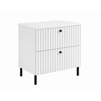 BADEZIMMERSCHRANK: Weiß / Platte Weiß / Griffe Schwarz / Beine Schwarz, 60 x 44,4 x 73,6 cm - Schwarz/Weiß, Holzwerkstoff (60/73.6/44.4cm) - 3XE LIVING