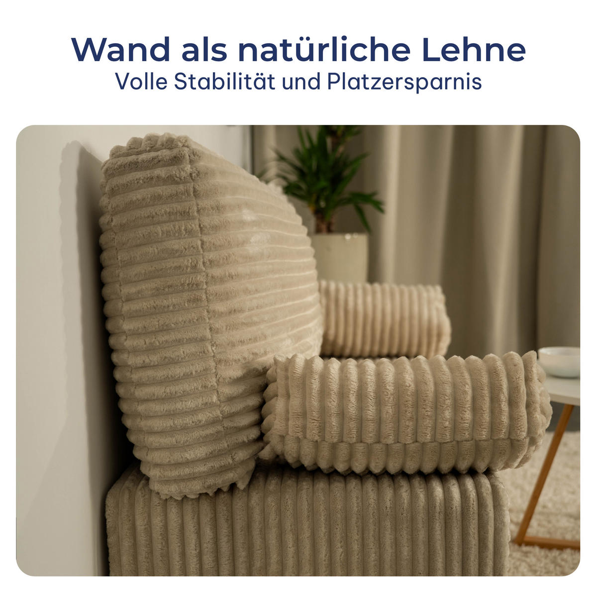 ECKSOFA NOTIA modulares Boneless Sofa mit Schlaffunktion Orange Cordstoff - Orange, Textil (200/120cm) - MASSENO
