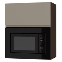 MIKROWELLENUMBAUSCHRANK Avellino W2MK/60 stone grey Acryl matt / Lava 60 / 32,5 / 72cm - Dunkelgrau/Grau, Holz/Holzwerkstoff (60/72/32.5cm) - Feldmann-Wohnen