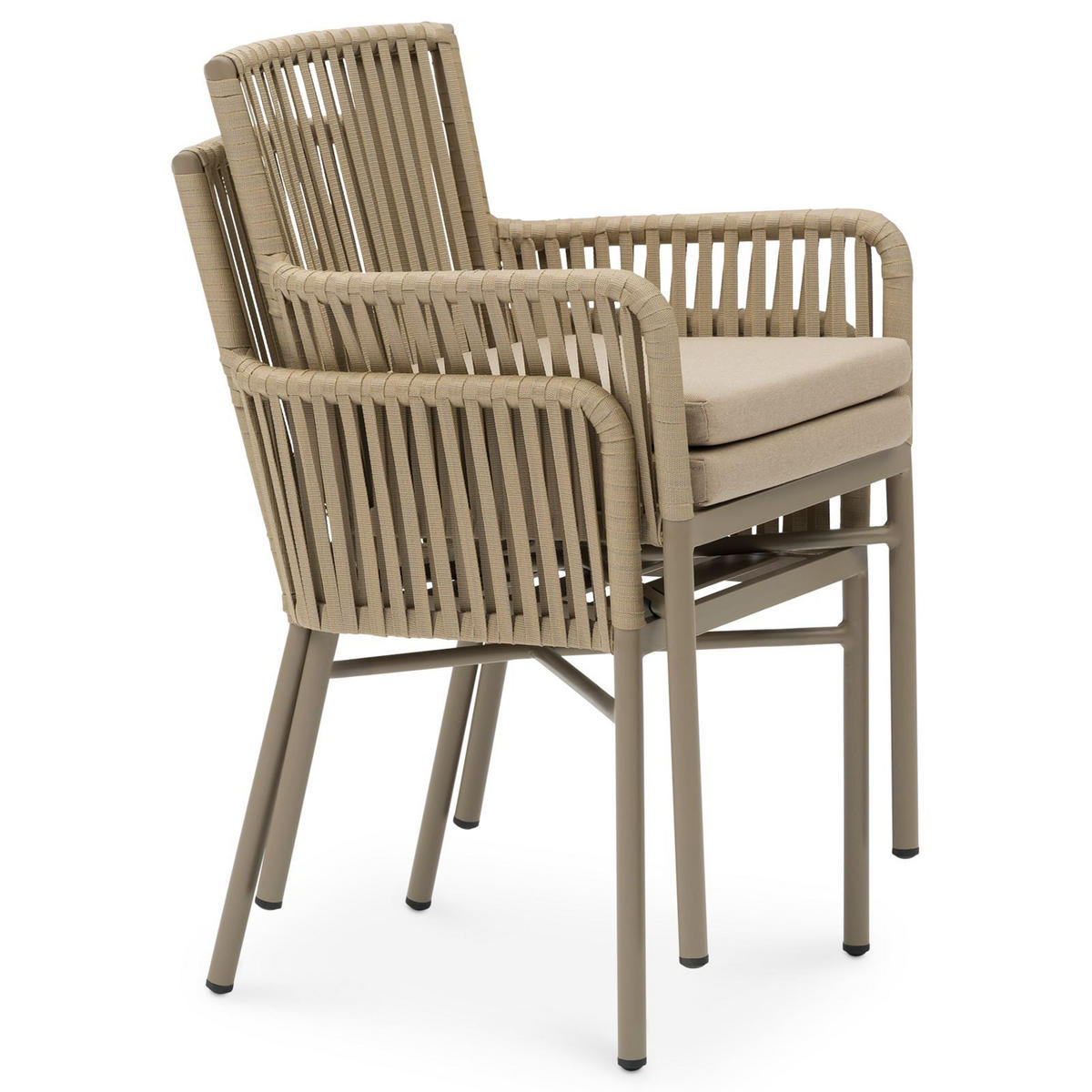 GARTENMÖBELSET AFUERA - Braun, Metall - CARO-Möbel