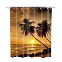 DUSCHVORHANG Summer 180 x 200 cm - Orange, Textil (180/200cm) - Sanilo