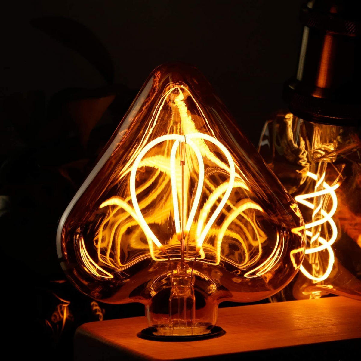 LED-LEUCHTMITTEL Aue II 15/11.5/6cm - Braun, Glas (11.5/6cm) - Nettlife