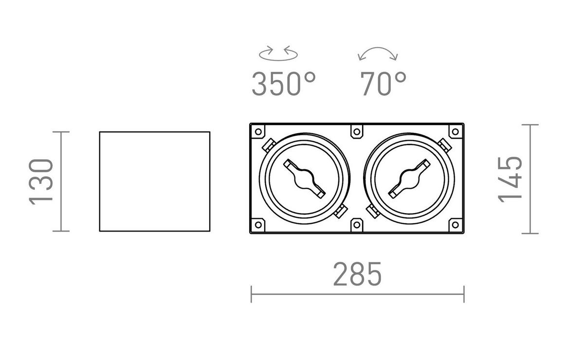 DECKENLEUCHTE JAMES II DIMM Matt weiß 30 W - Weiß, Metall (28.5/145/13cm) - Rendl
