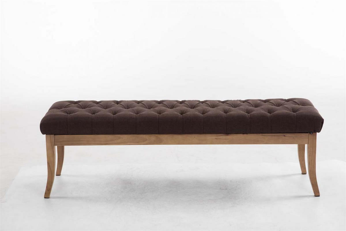 SITZBANK 150/38 cm Stoff braun - Naturfarben/Braun, Holz/Textil (150/46/38cm) - CLP
